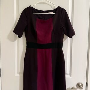 Coldwater Creek Black and Purple Midi Dress